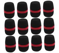 OFFSCH 12 Pièces Microphone Sponge Covers Windshield Noise Reducing Mic Windscreens Reusable Splash Protection for Interviews Singing Public Speaking