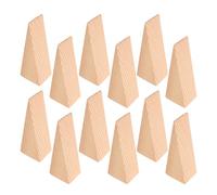 OFFSCH 12 Pièces Wooden Door Wedges Triangle Non-slip Hardwood Door Stop For Chair Caning Carpentry DIY Projects Home Office