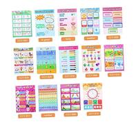 OFFSCH 14pièces Affiche Murale Pour Garçon Fille Affiche Éducative Pour Éducation Préscolaire Lot De Affiches Éducation Préscolaire Anglais