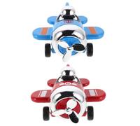 OFFSCH 2 Pièces Avion Miniature en Alliage à Friction pour Garçon et Filles, Léger Mécanisme à Tirer, pour Jeu Intérieur et Remplissage de Pinata Créatif
