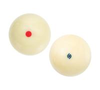 OFFSCH 2 Pièces Boules de Billard Blanches en Résine Solide de 5,72cm pour Entraînement et Matchs Sportifs, Adaptées aux Joueurs de Tous Niveaux Les Bars Plusieurs Styles