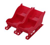 OFFSCH 2 pièces Décor Traîneau de Noël Petit Format Bol et Panier Plastique Ornement pour Village de Noël et Centre de Table de Bureau Décoration Hivernale Familiale