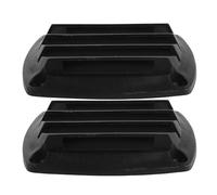OFFSCH 2 Pièces Grille D'aération Marine en Nylon à Persiennes Noir | Ventilation Légère, Extraction Rapide de Vapeur, pour Compartiments de Rangement et Navigation