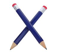 OFFSCH 2 Pièces Jumbo Colored Pencils With Protective Cap Giant Wooden Lead Pencils For Preschool And School Creativity Fun Oversized Stationery Gift