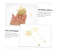OFFSCH 2 Pièces Marque-page Métal Creux Doré Élégant avec Pendentifs Érable et Trèfle à Quatre et Multifonction pour Étudiants et Lecteurs
