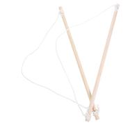 OFFSCH 2 Pièces Mât de Bannière de Jardin en Bois Support Mural Réglable | Fixation Murale Ajustable, pour Drapeau ou Bannière, Beige, Usage Extérieur