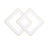 OFFSCH 2 Pièces Plaque D'interrupteur Acrylique Autocollante 86x86 Mm, | Masque la Surface, Protège le Mur, Pose Facile, pour Bureaux et Entrées, Style Moderne Discret