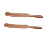 OFFSCH 2 Pièces Spatule pour Pâte à Lot de Spatules Ergonomiques Naturel Pour et Grattage de Pâtes Ustensiles Danger pour Poêles Antiadhésives Outils de Cuisine pour Boulangerie et
