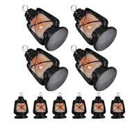 OFFSCH 20 Pièces Breloque Lanterne Rétro en Résine Noire pour Porte-clés | Mini Pendentif Diy, Finition Robuste et Décorative, pour Bijoux et Centres de Table Halloween