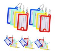 OFFSCH 20 pièces Lot de Étiquettes Plastiques Numérotées avec Anneaux Porte Clés Étiquettes Id Résistantes pour Clés Bagages Voyage Bureau et Maison Identification Facile des Objets