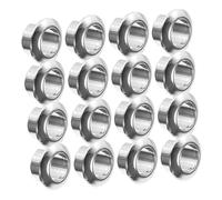 OFFSCH 20 pièces Passe Câbles Table Rond Chromé Organisateur Câbles Bureau Protection Fils Électriques Facile à Installer et Réutilisable