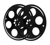 OFFSCH 2pièces Décoration Bobine De Film Rétro Sculpture Pour Cinéma Et Salle De Projection Décor Unique Pour Maison Et Bar