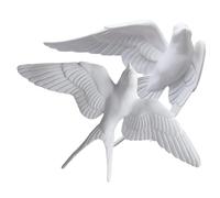 OFFSCH 2pièces Décoration Murale Oiseau Campagne Hirondelle Ornement Artificiel Statue Oiseau Pour Salon Décoration Intérieure Facile à Accrocher