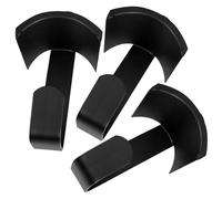 OFFSCH 3 Pièces Porte-bride Mural en Fer Noir Support à Trois Crochets | Rangement Vertical, Surface Polie Lisse, pour Brides et Licols, Fixation Murale Stable, Gain de Place