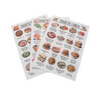 OFFSCH 3 Recettes De Repas Pour Diabétiques Affiche Alimentaire Planificateur Quotidien De Régime Faible En Gras De Courses Pour Régime Diabétique Tableau De Planification Des
