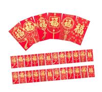 OFFSCH 36 Pièces Enveloppes Rouges de An Chinois avec Motifs Chanceux Pochettes Papier Rouge pour Décoration Festive pour Fête Du Printemps