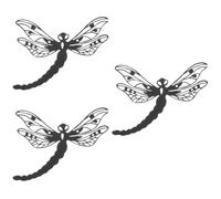 OFFSCH 3pièces Décoration Murale Métal Forme De Libellule Ornement Artistique Pour Salon Chambre Bureau Pour Ajouter Une Touche Élégante à Vos Murs