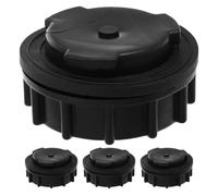 OFFSCH 4 Pièces Bouchon de Poubelle, Bouchon de Vidange pour Poubelle, Plastique Noir, pour Bac à 660 L, Gestion du Drainage, Installation Simple, Anti-fuite, Extérieur Commercial