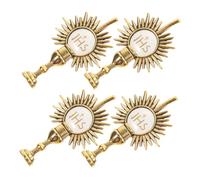 OFFSCH 4 Pièces Broche Émail pour Première Communion Épinglette Religieuse Forme de Accessoire Catholique pour Vêtements Sacs Unisexe