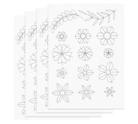 OFFSCH 4pcs Outils de Quilling en Bois Beige, Feuille de Réglage de Positionnement Résistante à l'usure, Design Créatif pour Fournitures de Quilling Précises et DIY