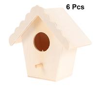 OFFSCH 6 Pcs Small House Simulation Birdcage Ornement Ornement Home Decoration Mini Toys DIY Birdcage Bird House Modèle Puzz