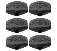 OFFSCH 6 Pièces Lot de 6 Mécaniques D'accordage Métalliques Sculptées Noires pour Guitare Électro-acoustique, Accessoires D'accordage Précis et Solide, Pièces Compatibles pour Musiciens