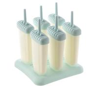 OFFSCH 6 pièces Lot de Moules Glace DIY Plastique Réutilisables Moules Créatifs pour Bâtonnets Accessoires pour Crème Glacée Maison Bleu