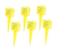 OFFSCH 6 Pièces Pluviomètre Transparent Pouce Jauge de Pluie Extérieure Précise pour Jardin Pelouse Terrasse Outil Résistant Aux Intempéries Facile à Lire