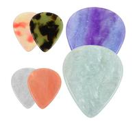 OFFSCH 6 Pièces Resin Electric Guitar Picks Thin Plectrums For Acoustic Bass Guitars Fast Strumming And Precise Performance With Design