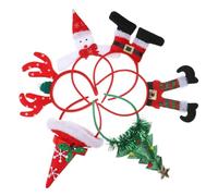 OFFSCH 6 Pièces Serre-tête De Noël Lot De Bandeaux De Noël Forme De Sapin Renne Accessoires De Fête