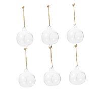 OFFSCH 6 Pièces Set de Vases Suspendus Transparent pour Micro Hydroponique Support Bougeoir Décoratif Élégant pour Intérieur et Extérieur Création Datmosphère Chaleureuse