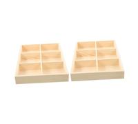 OFFSCH 6grille Boîte De Rangement Bois À Compartiments Multiples Pour Arts Et Métiers Organisateur De Bureau Élégant Et Pratique Pour Crayons Bijoux Et Petits Articles