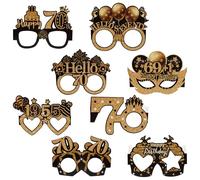 OFFSCH 8 Pièces Lunettes de Fête Anniversaire en Papier pour Femmes Lunettes Rigolotes Forme de Cœur et Étoile Accessoires Photo Drôles pour Célébration et Souvenirs