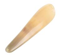 OFFSCH Accessoire de Chaussures en Corne Naturelle Beige, Forme Courbe Irrégulière, 16-22cm, Outil Portable pour Enfiler Chaussures Facilement