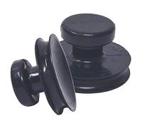 OFFSCH Accessoires de bijoux - Lot de 2 bols pour bodhisattva - Poignées noires - Accessoire de musique - Yoga - Grand bol chantant en caoutchouc - Pour bol chantant - Poignées - Petit