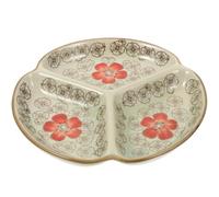 OFFSCH Assiette Compartimentée Céramique pour Repas Équilibré Plateaux Déjeuners Divisés pour Contrôle des Portions Assiette de Service et Facile à Nettoyer