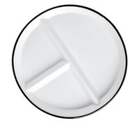 OFFSCH Assiette Divisée Porcelaine avec Compartiments pour Contrôle des Portions Service Snack Équilibré pour Adultes et Seniors Maison Multifonctionnelle