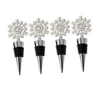 OFFSCH Assortiment De 4 Bouchons De Bouteille De Vin En Forme De Flocon De Neige Bouchons Créatifs Pour Sceller Les Bouteilles Ouvertes