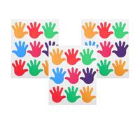OFFSCH Autocollants imperméables pour empreintes de mains 27pcs, mini autocollants pour les mains repositionnables pour garderie et scrapbooking