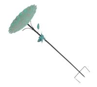 OFFSCH Bain d'oiseaux Enterré Bains d'oiseaux en Métal Bain d'oiseaux Mangeoire à Oiseaux Réutilisable Bol De Nourriture pour Oiseaux Perruche Sky-Blue Le Fer