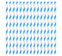 OFFSCH Bâtonnets de Barbe à Papa 10 X 300 MM, Set de 50 en Papier Rayé Bleu et Blanc, Accessoires pour Machines Automatiques, Adaptés aux Fêtes et Mariages