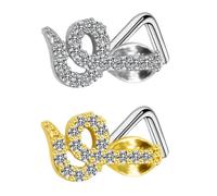OFFSCH Bijoux de Nez Résistants Rouille et Corrosion, Accessoires Modernes Serpent en Acier Inoxydable Or, 2pcs pour Soirées et Fêtes