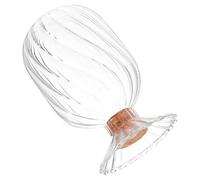 OFFSCH Bocal décoratif en Verre Transparent pour allumettes, Rangement de Petits Objets avec Couvercle, adapté pour Salle de Bain et Cuisine
