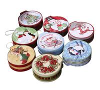 OFFSCH Boîte à Bonbons Ronde Tôle De Noël Avec Motif De Couronne Conteneur à Biscuits Et Bonbons Pour Mariages Et Fêtes De Noël Idéale Pour Et Surprises