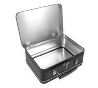 OFFSCH Boîte à Lunch Métal Rétro avec Verrou et Couvercle Articulé Boîte Déjeuner pour Adultes Compartimentée pour Sandwichs Fruits Noix et Légumes pour Sorties en Plein Air Famille et