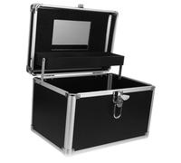 OFFSCH Boîte De Rangement Cosmétique Métal avec Serrure Sécurisée Malette De Maquillage Professionnelle Capacité Organisateur De Maquillage Élégant Et Polyvalent pour Voyage Et