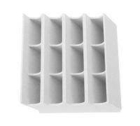 OFFSCH Boîte de Rangement en Pla Blanc pour Lames de Tondeuse et Lames de Rasoir 12 Compartiments Placement Stable Design Compact Salle de Bain et Usage Professionnel