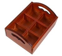 OFFSCH Boîte De Rangement Vintage Bois à Compartiments Pour Organisateur De Sachets De Thé Élégante De Rangement De Bureau Et Table à Dinatoire