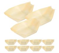 OFFSCH Bol à Collation en Bois Jetable de Bateau 50 Pièces pour Préparation et Stockage des Repas, Bol Créatif et Élégant pour Buffet et Apéritifs