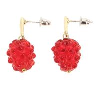 OFFSCH Boucles d'oreilles fraise pendantes rouges pour femmes, bijoux légers et confortables en alliage de zinc, jolies boucles d'oreilles pour filles, port quotidien, 1 paire